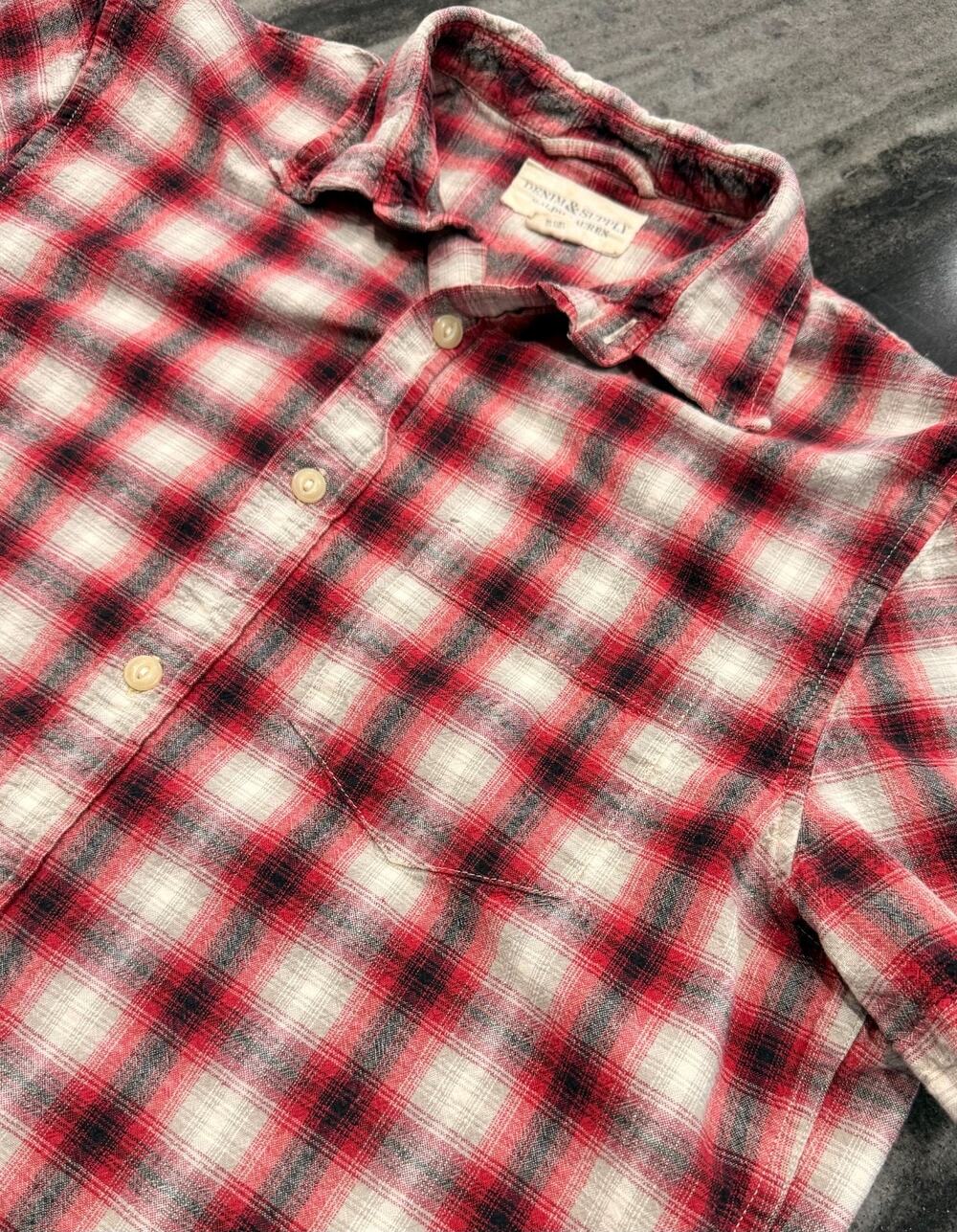 Denim & Supply Ralph Lauren Plaid Button Up Shirt Mens L Red Black 1967